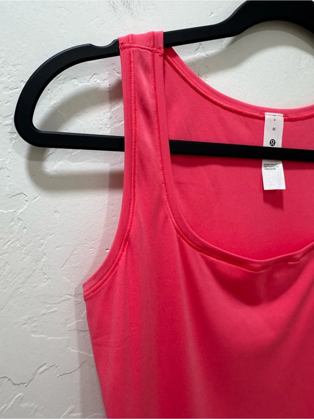 NWT Lululemon Wundermost Ultra-Soft Nulu Square-Neck Sleeveless Bodysuit Pink M